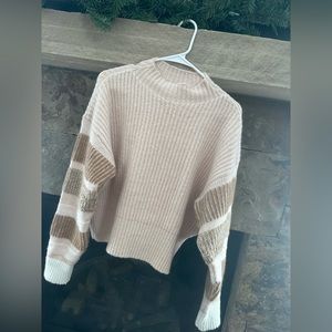 light pink and cream top shop sweater